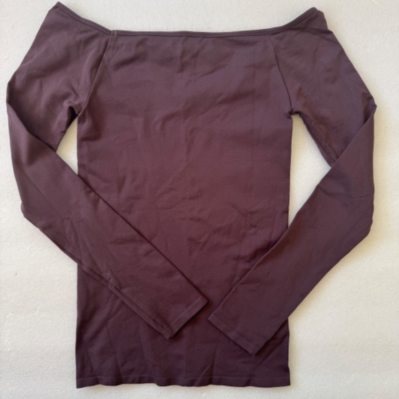 Free People Off -The-Shoulder Solid Long Sleeve Top - Picture 4 of 4